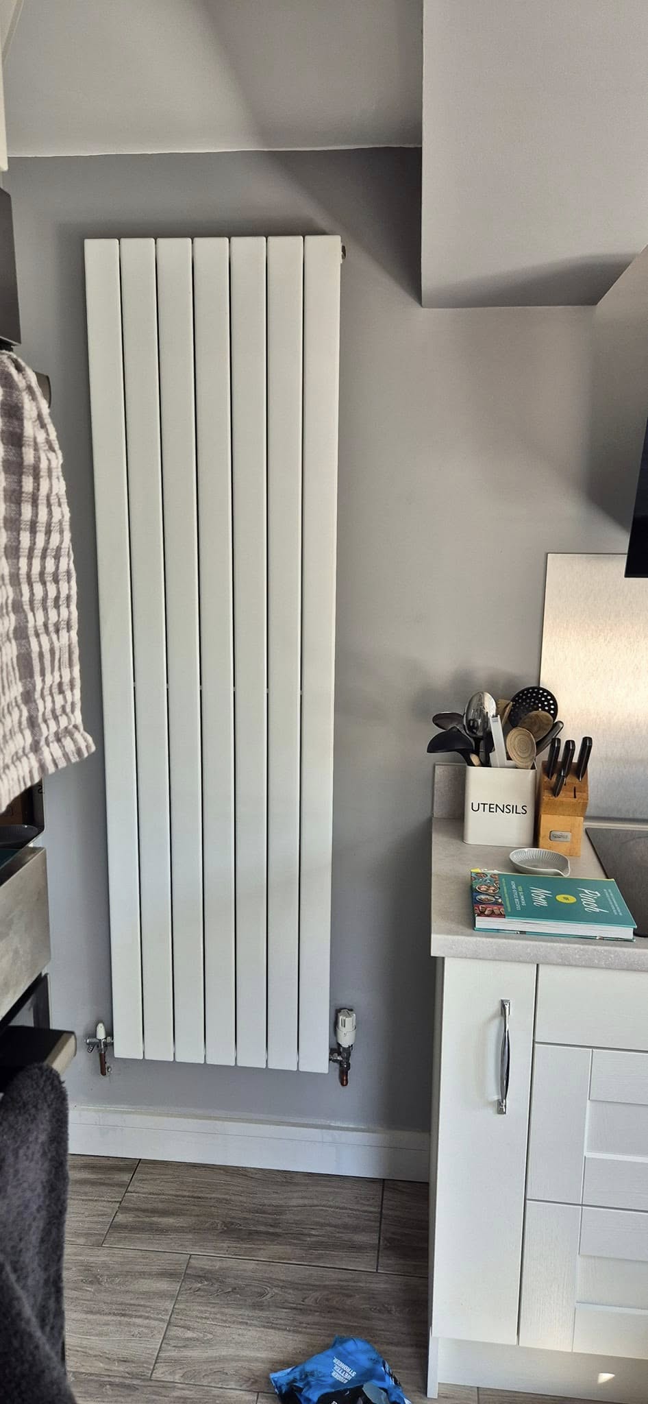 New radiator installation as part of heating upgrade